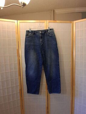 Armani Exchange Girlfriend Relaxed Dark Blue Denim Jeans Size 32R